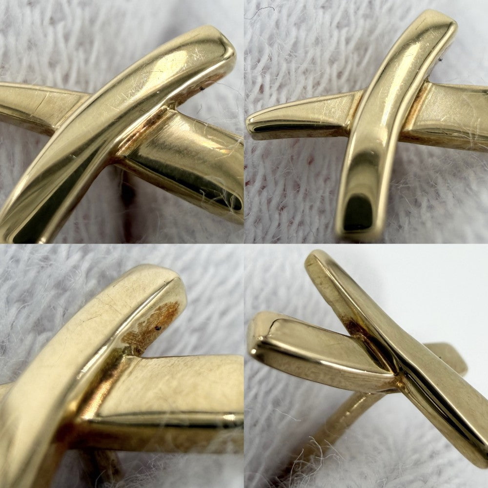 TIFFANY&Co. ティファニー ピアス パロマピカソ キス ジュエリー アクセサリー X 18金YG Au750 K18イエローゴールド レディース 約1.5g【中古品】