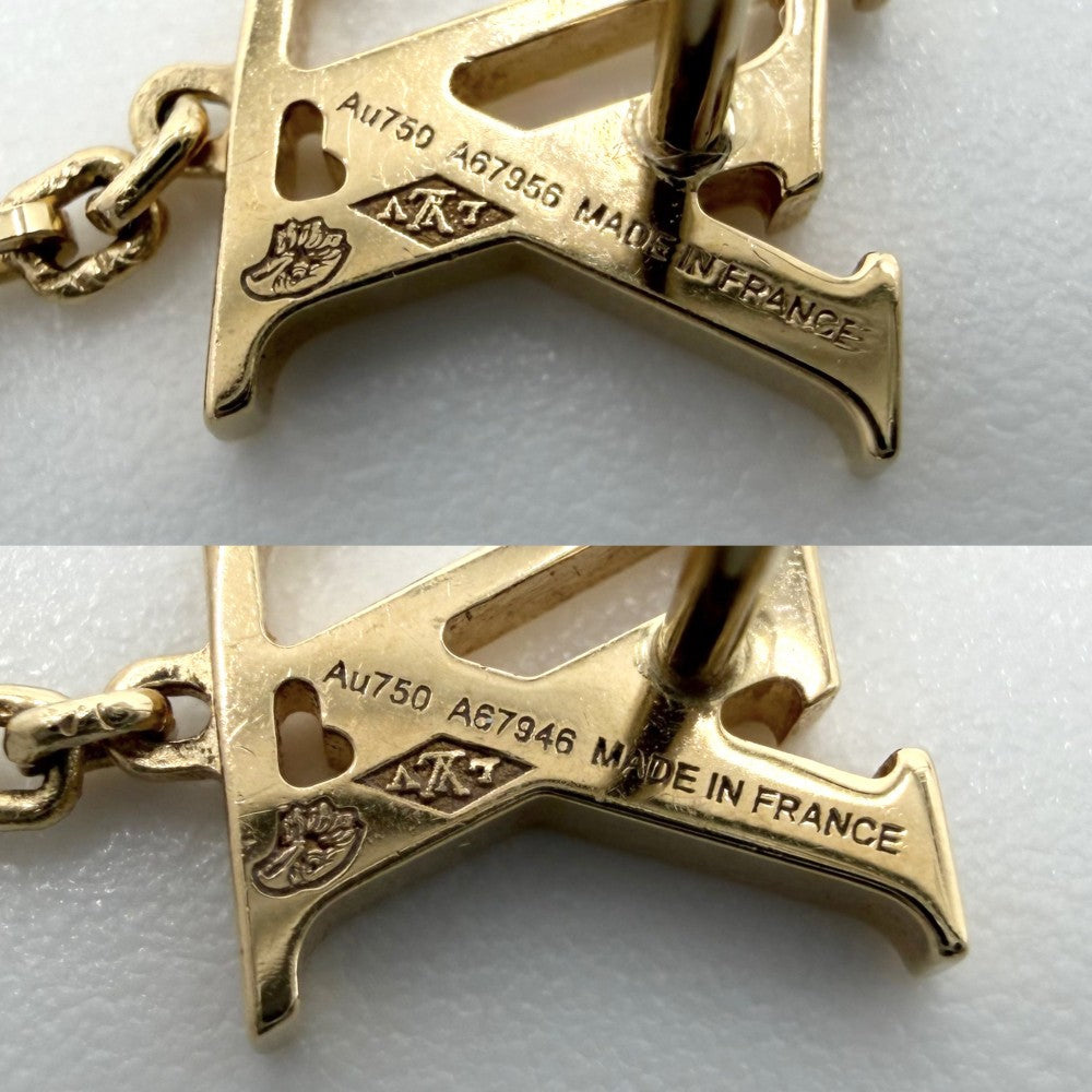 LOUIS VUITTON ルイヴィトン ピアス イディール ブロッサム LV アクセサリー ジュエリー Au750 18金YG K18イエローゴールド ダイヤモンド0.03(1個あたり)ct Q96495 レディース 約2.2g【中古品】