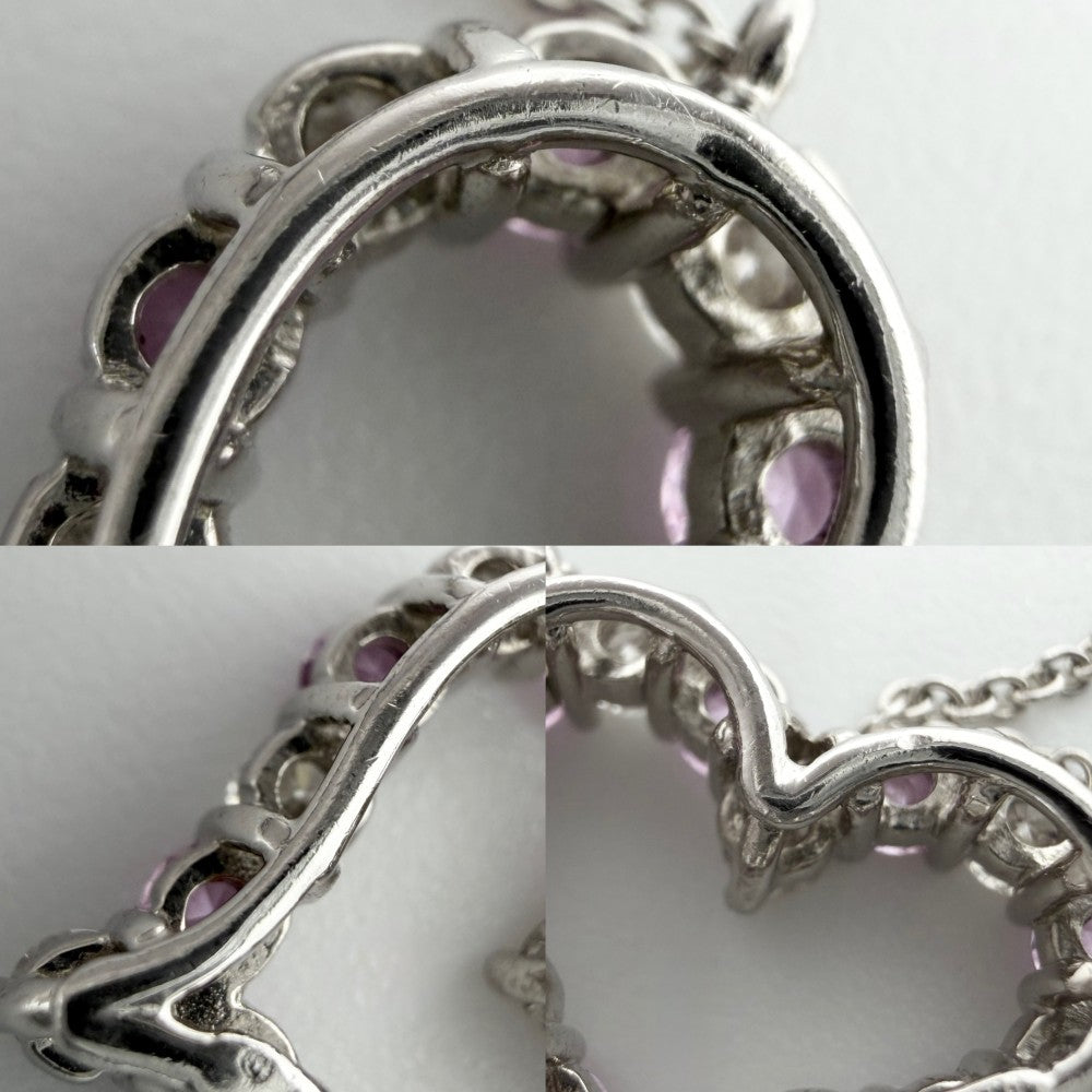 TIFFANY&Co. ティファニー ネックレス センチメンタル ハート ジュエリー アクセサリー Pt950プラチナ ダイヤモンド レディース 約4.9g【中古品】