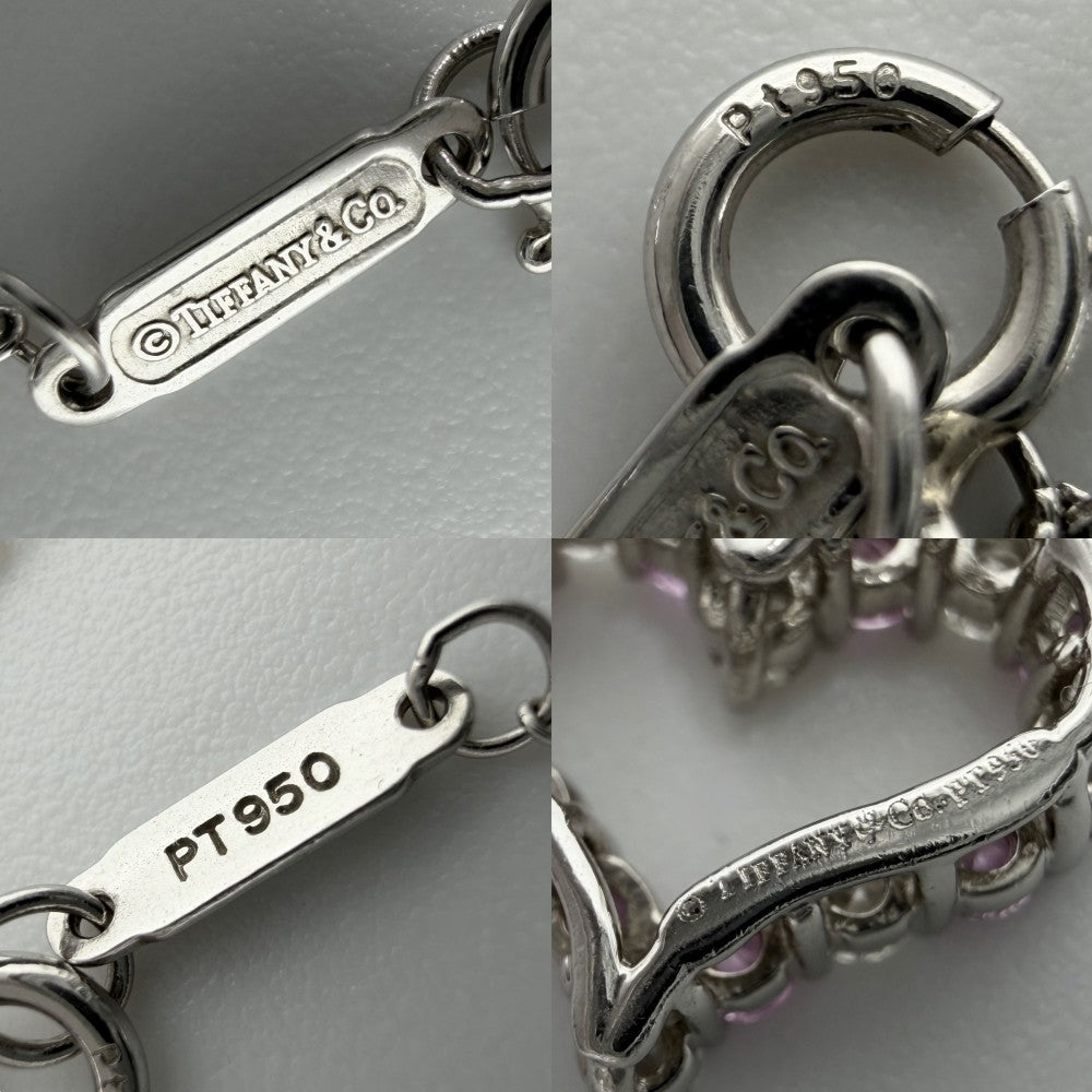 TIFFANY&Co. ティファニー ネックレス センチメンタル ハート ジュエリー アクセサリー Pt950プラチナ ダイヤモンド レディース 約4.9g【中古品】