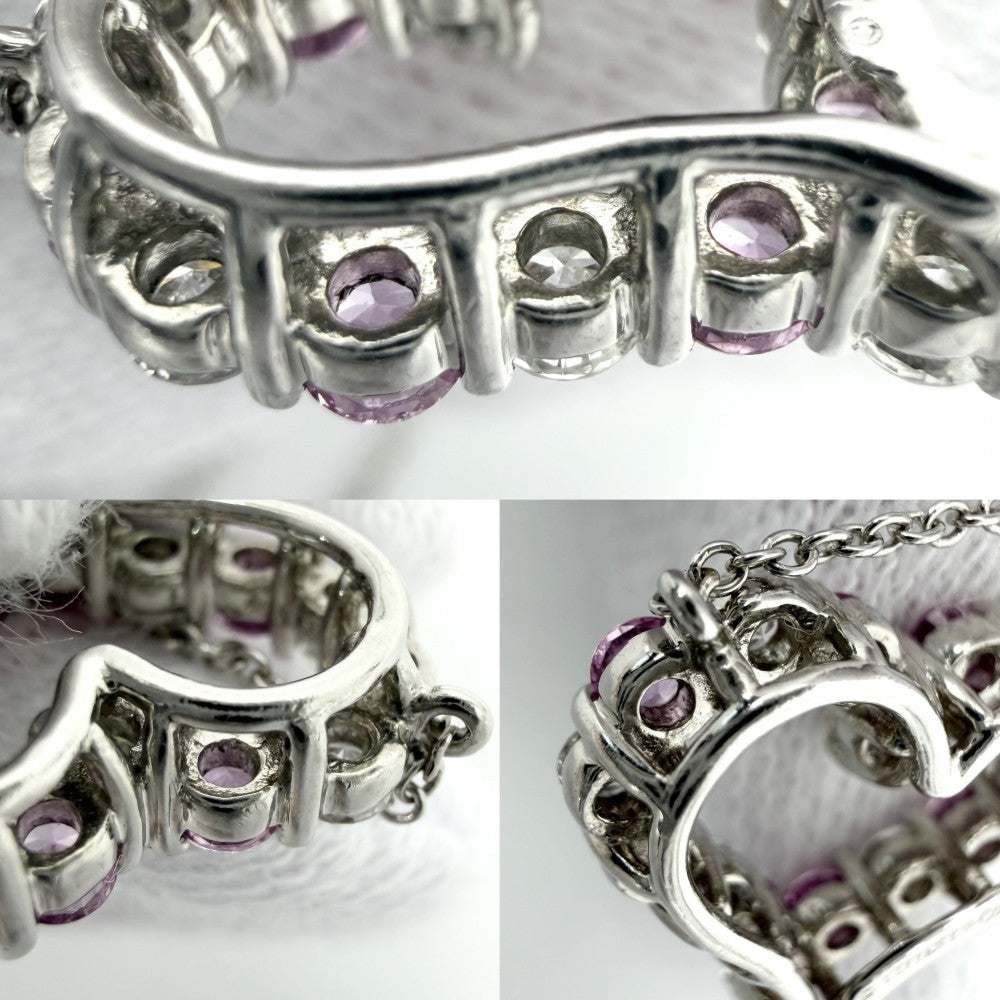 TIFFANY&Co. ティファニー ネックレス センチメンタル ハート ジュエリー アクセサリー Pt950プラチナ ダイヤモンド レディース 約4.9g【中古品】