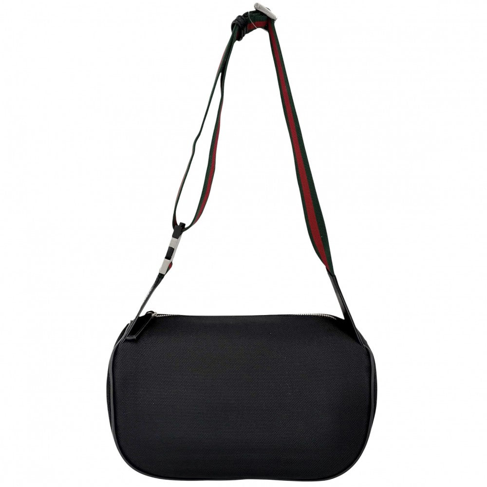 【開店SALE】 GUCCI グッチ ウエストバッグ ボディバッグ ウエストポーチ シェリーライン 630920 ナイロン ブラック 黒 シルバー金具 メンズ【中古品】