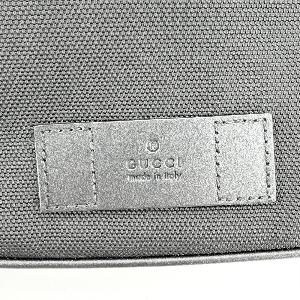 【開店SALE】 GUCCI グッチ ウエストバッグ ボディバッグ ウエストポーチ シェリーライン 630920 ナイロン ブラック 黒 シルバー金具 メンズ【中古品】