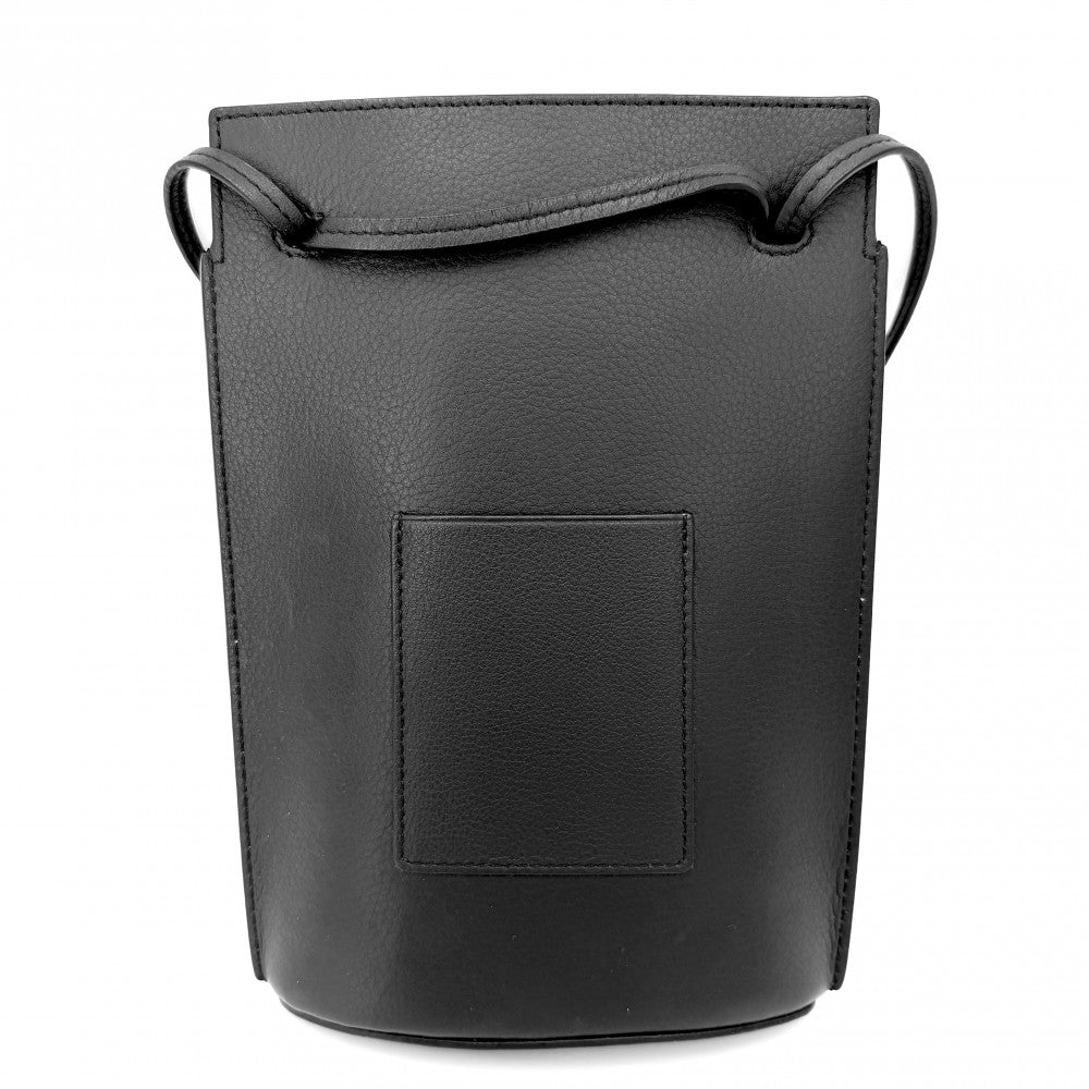 【開店SALE】 LOEWE ロエベ ショルダーバッグ アナグラム ダイスポケット ミニバッグ ショルダーポーチ C630R12X01 レザー ブラック 黒 ゴールド金具 レディース【中古品】