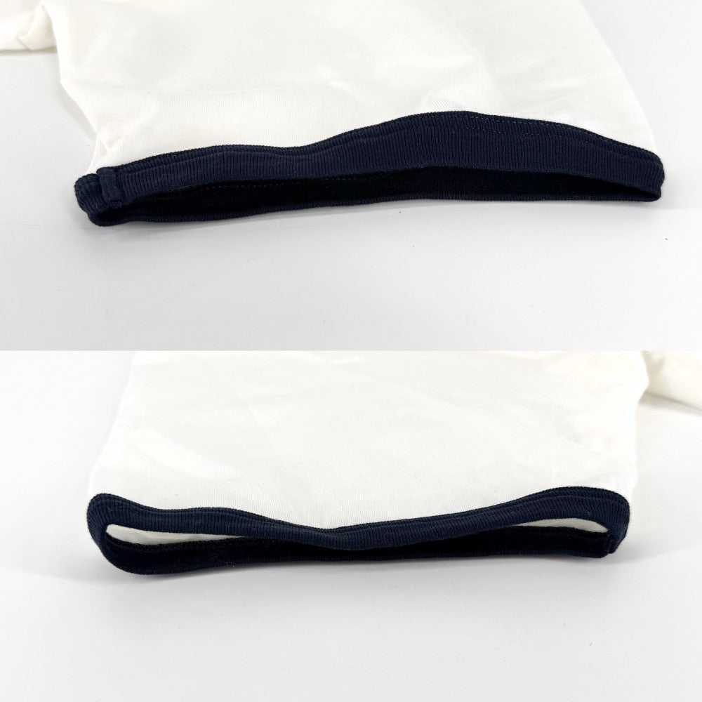 CELINE セリーヌ 半袖Ｔシャツ ロゴプリント トップス カットソー クルーネック アパレル 服 L 2X45M671Q ホワイト 白 ブラック 黒 春 夏 コットン メンズ【中古品】