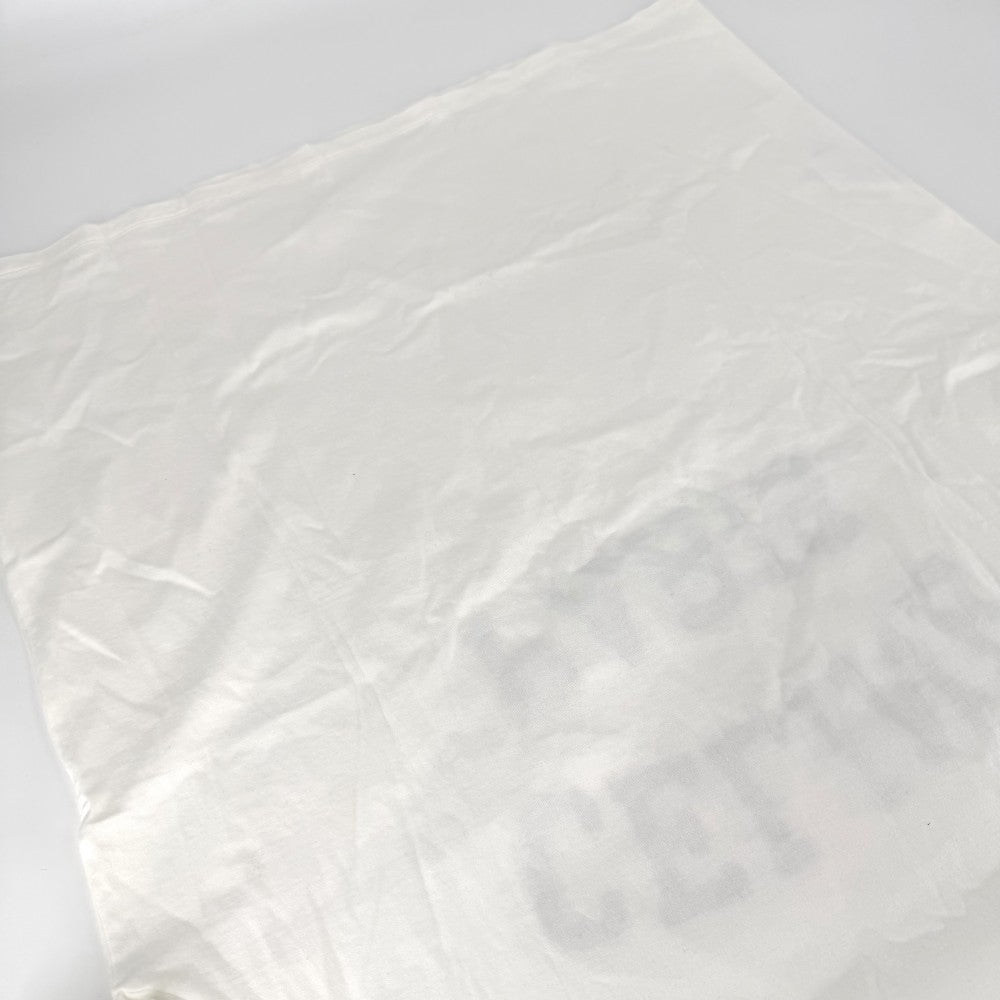 CELINE セリーヌ 半袖Ｔシャツ ロゴプリント トップス カットソー クルーネック アパレル 服 L 2X45M671Q ホワイト 白 ブラック 黒 春 夏 コットン メンズ【中古品】