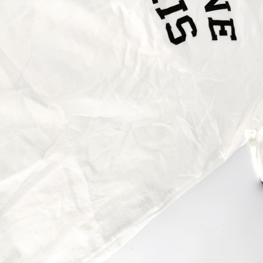 CELINE セリーヌ 半袖Ｔシャツ ロゴプリント トップス カットソー クルーネック アパレル 服 L 2X45M671Q ホワイト 白 ブラック 黒 春 夏 コットン メンズ【中古品】