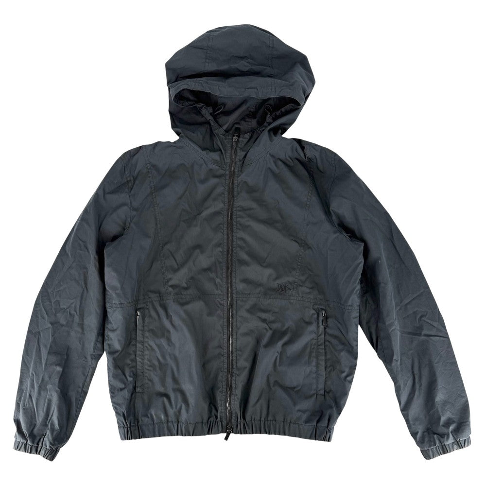 【開店SALE】 Dior ディオール ブルゾン ステューシーコラボ ロゴ アウター ジャケット Dior x Shawn Stussy アパレル 服 52 ブラック 黒 ブラック金具 春 秋 コットン ナイロン メンズ【中古品】
