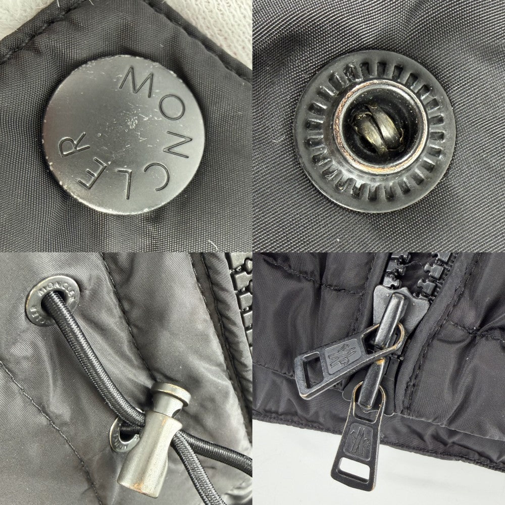 MONCLER モンクレール ダウンジャケット MONTVERNIER アウター アパレル 2サイズ 服 ブラック 黒 ブラック金具 冬 ナイロン メンズ【中古品】