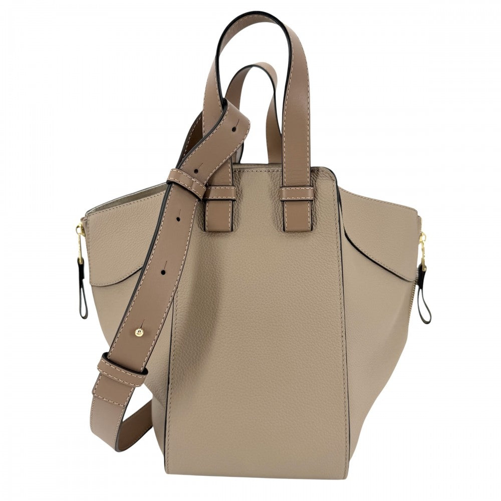 【開店SALE】 LOEWE ロエベ 2WAY ハンモックバッグスモール ショルダーバッグ ハンドバッグ カーフ ベージュ ゴールド金具 レディース【中古品】