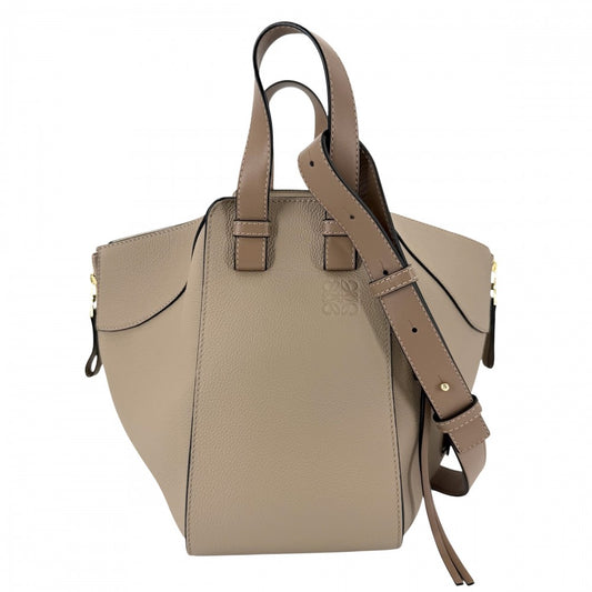 LOEWE ロエベ 2WAY ハンモックバッグスモール ショルダーバッグ ハンドバッグ カーフ ベージュ ゴールド金具 レディース【中古品】