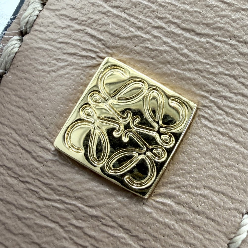 LOEWE ロエベ 2WAY ハンモックバッグスモール ショルダーバッグ ハンドバッグ カーフ ベージュ ゴールド金具 レディース【中古品】