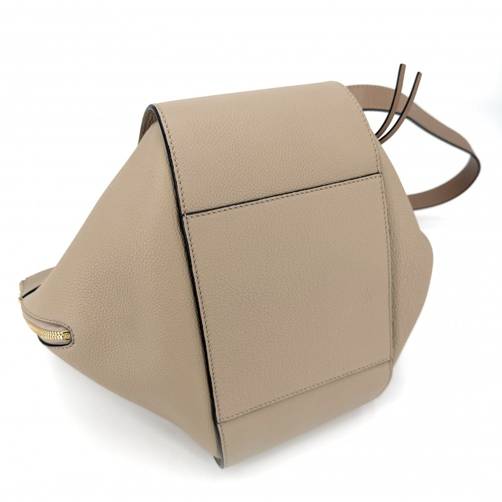 【開店SALE】 LOEWE ロエベ 2WAY ハンモックバッグスモール ショルダーバッグ ハンドバッグ カーフ ベージュ ゴールド金具 レディース【中古品】