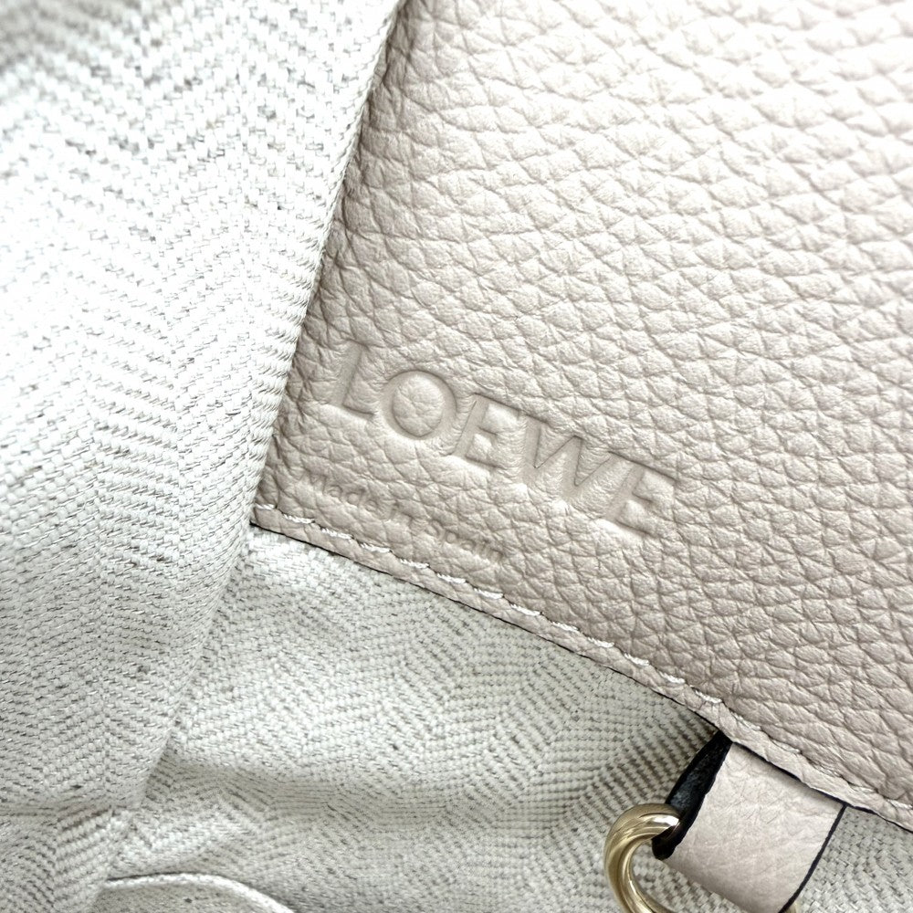 【開店SALE】 LOEWE ロエベ 2WAY ハンモックバッグスモール ショルダーバッグ ハンドバッグ カーフ ベージュ ゴールド金具 レディース【中古品】