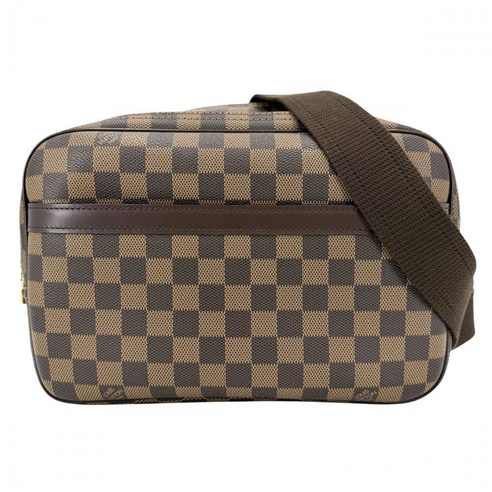【開店SALE】 LOUIS VUITTON ルイヴィトン ショルダーバッグ SPオーダー リポーターPM スペシャルオーダー イニシャル入り N45253 ダミエキャンバス ブラウン 茶 ゴールド金具 メンズ【中古品】
