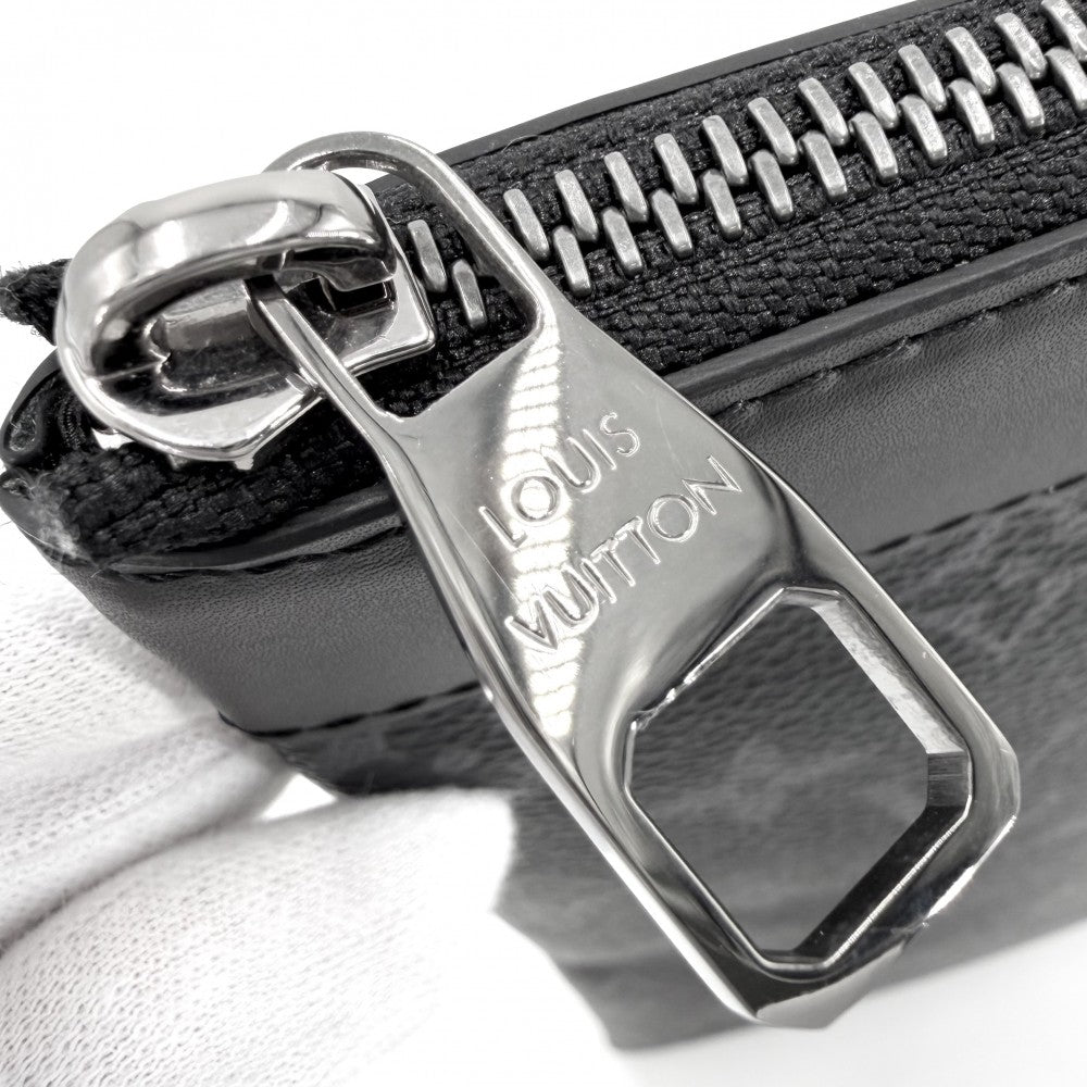 【開店SALE】 LOUIS VUITTON ルイヴィトン クラッチバッグ モノグラムエクリプス ポシェット・ディスカバリー セカンドバッグ M62291 ブラック 黒 シルバー金具 メンズ【中古品】