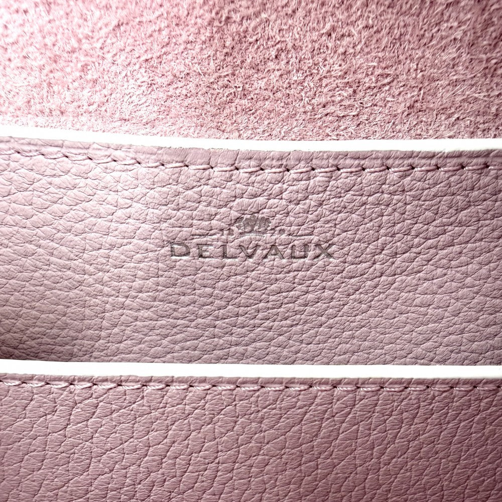 2WAY デルヴォー クールボックス ミニ ハンドバッグ ショルダーバッグ DELVAUX レザー ピンク シルバー金具 レディース【中古品】