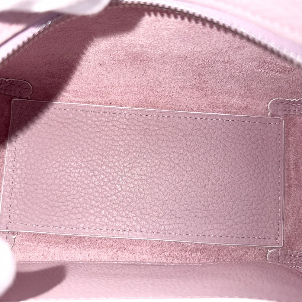 2WAY デルヴォー クールボックス ミニ ハンドバッグ ショルダーバッグ DELVAUX レザー ピンク シルバー金具 レディース【中古品】