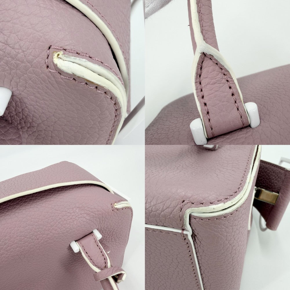 2WAY デルヴォー クールボックス ミニ ハンドバッグ ショルダーバッグ DELVAUX レザー ピンク シルバー金具 レディース【中古品】