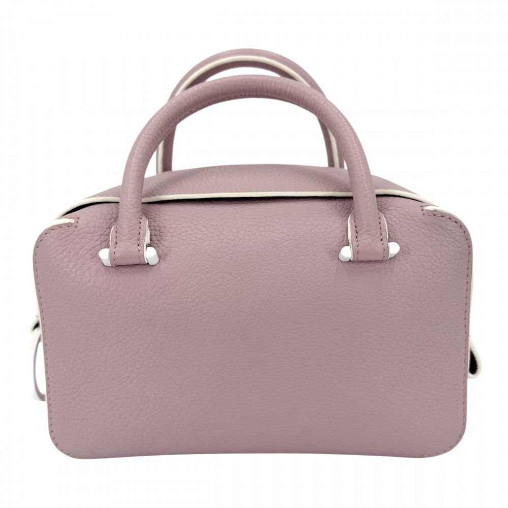 2WAY デルヴォー クールボックス ミニ ハンドバッグ ショルダーバッグ DELVAUX レザー ピンク シルバー金具 レディース【中古品】