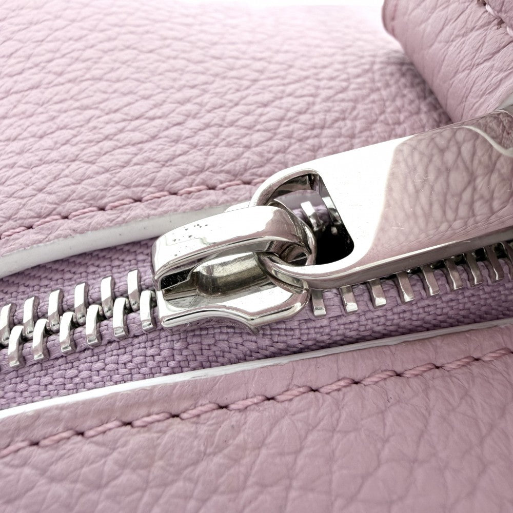 2WAY デルヴォー クールボックス ミニ ハンドバッグ ショルダーバッグ DELVAUX レザー ピンク シルバー金具 レディース【中古品】