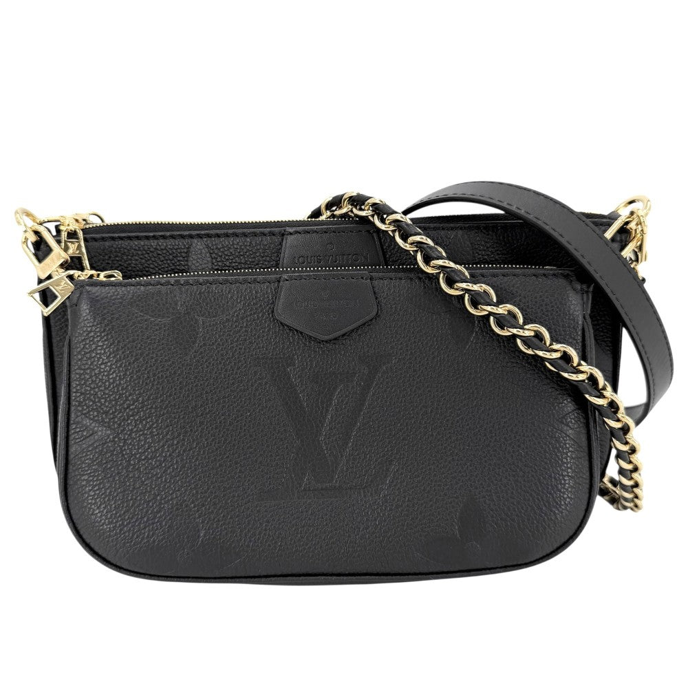 【開店SALE】 LOUIS VUITTON ルイヴィトン 2WAY ミュルティポシェットアクセソワール ミニハンドバッグ ショルダーバッグ ノワール 黒 M80399 モノグラムアンプラント ブラック 黒 ゴールド金具 レディース【中古品】