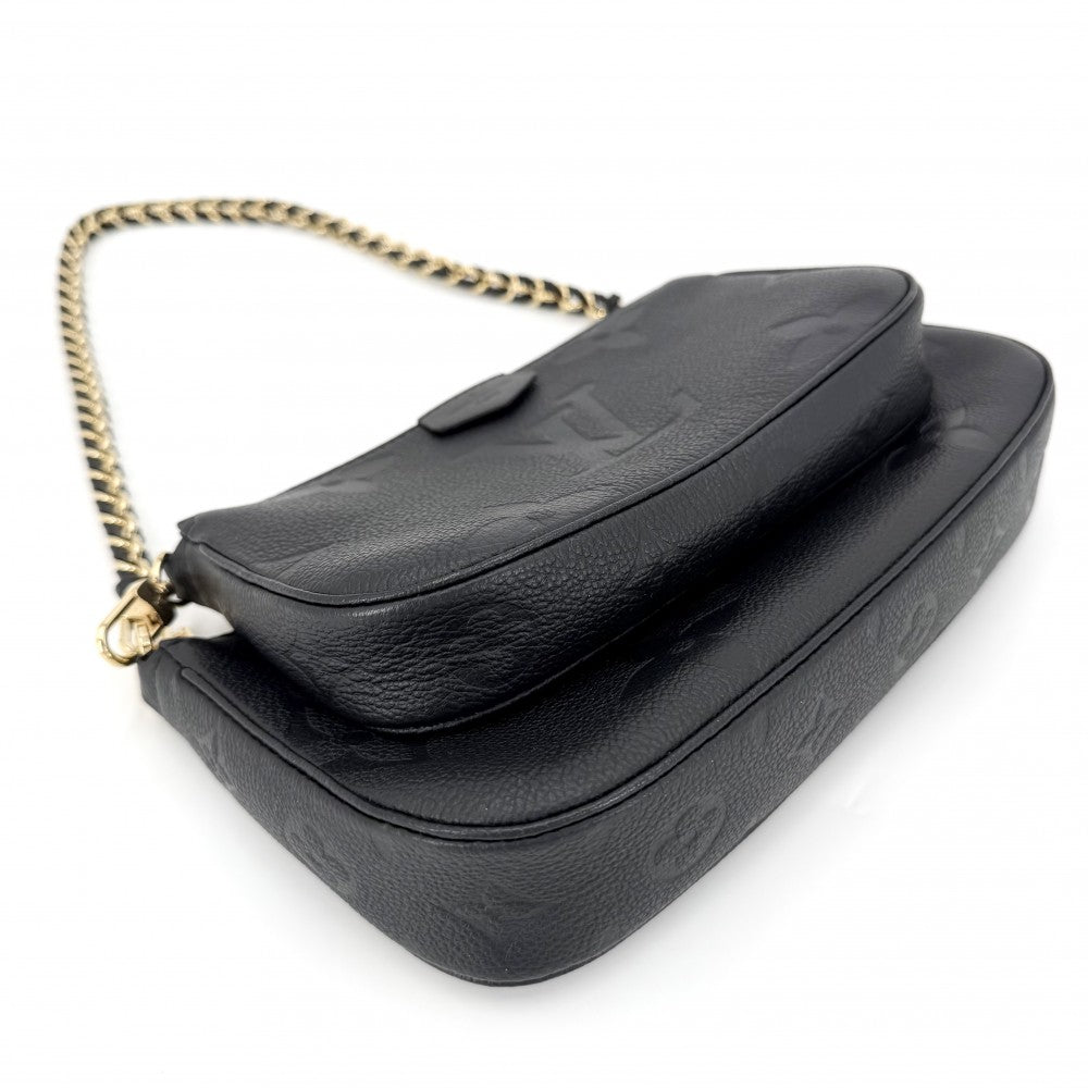 【開店SALE】 LOUIS VUITTON ルイヴィトン 2WAY ミュルティポシェットアクセソワール ミニハンドバッグ ショルダーバッグ ノワール 黒 M80399 モノグラムアンプラント ブラック 黒 ゴールド金具 レディース【中古品】