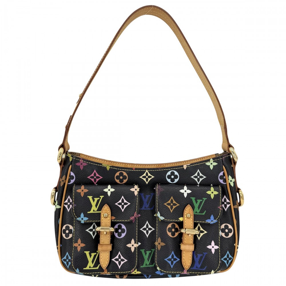 LOUIS VUITTON ルイヴィトン ショルダーバッグ ロッジPM ブラック 黒 M40054 モノグラムマルチカラー ノワール マルチカラー ゴールド金具 レディース【中古品】