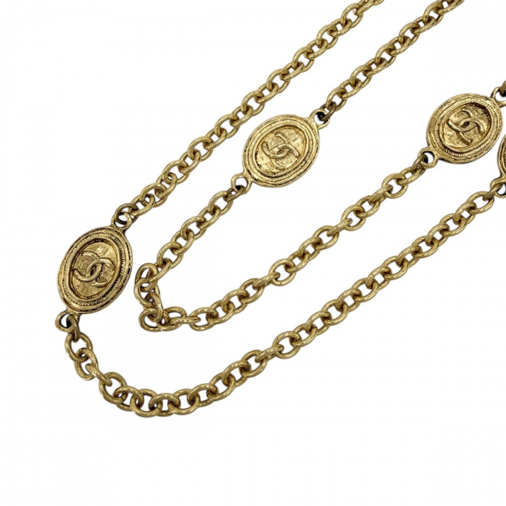 【開店SALE】 CHANEL シャネル ネックレス ココマーク ロングネックレス アクセサリー GP ゴールド レディース 約58.1g【中古品】