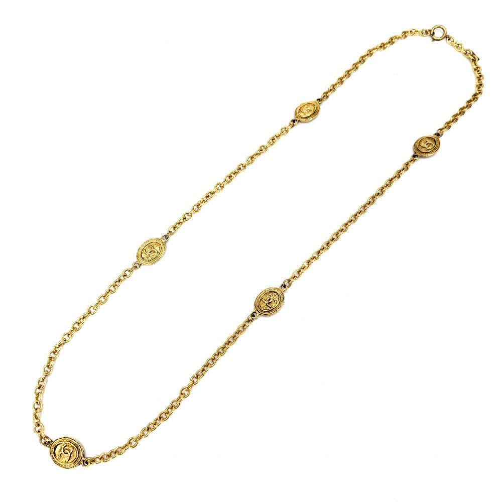 【開店SALE】 CHANEL シャネル ネックレス ココマーク ロングネックレス アクセサリー GP ゴールド レディース 約58.1g【中古品】
