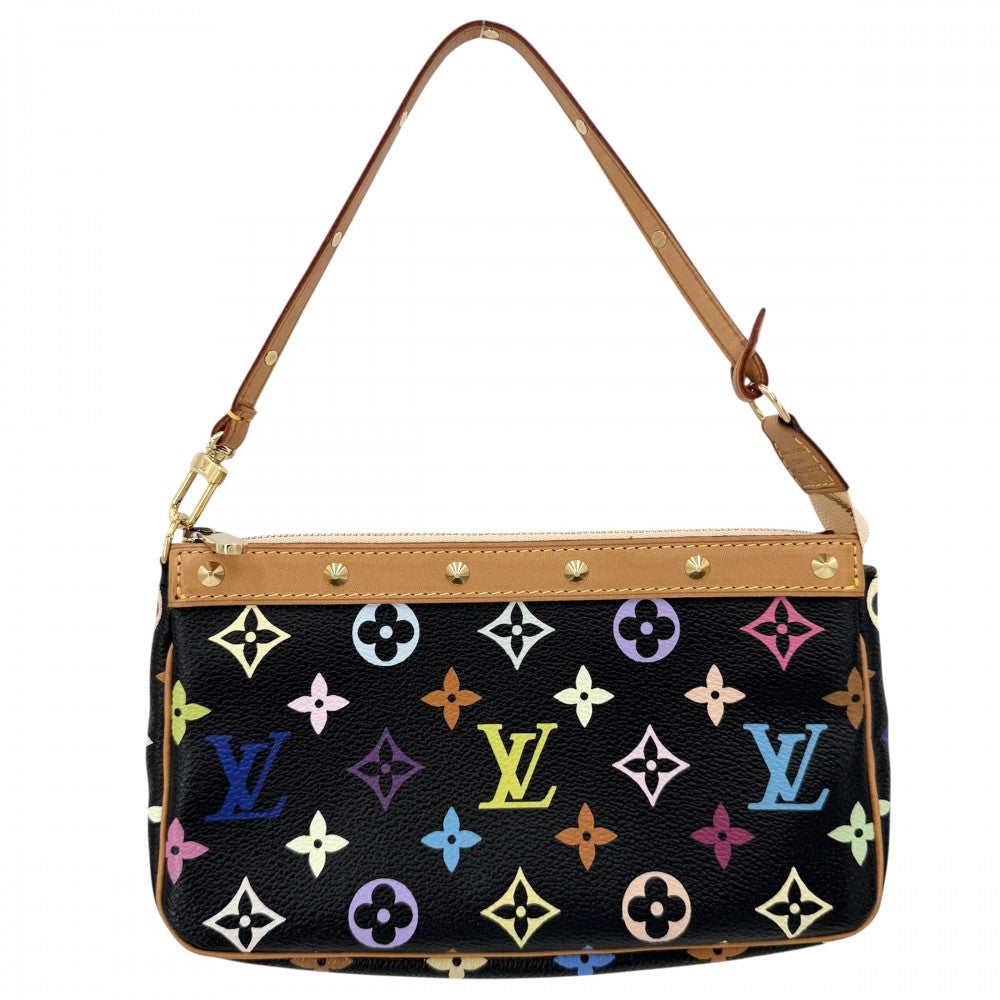 【開店SALE】 LOUIS VUITTON ルイヴィトン ハンドバッグ ポシェットアクセソワール アクセサリーポーチ ブラック 黒 M92648 モノグラムマルチカラー ノワール マルチカラー ゴールド金具 レディース【中古品】