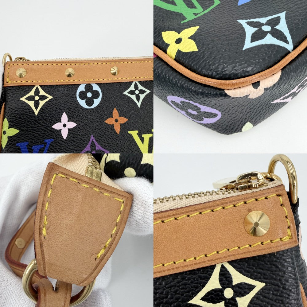 【開店SALE】 LOUIS VUITTON ルイヴィトン ハンドバッグ ポシェットアクセソワール アクセサリーポーチ ブラック 黒 M92648 モノグラムマルチカラー ノワール マルチカラー ゴールド金具 レディース【中古品】