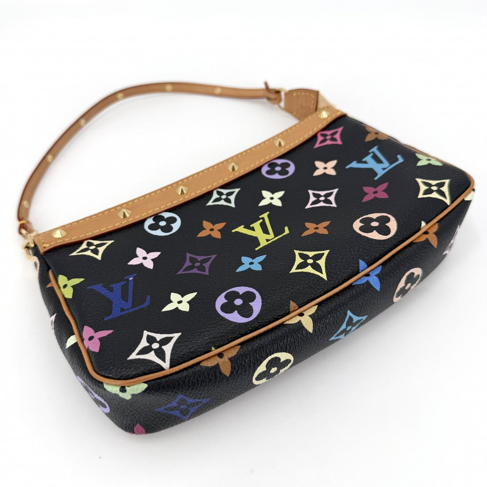 【開店SALE】 LOUIS VUITTON ルイヴィトン ハンドバッグ ポシェットアクセソワール アクセサリーポーチ ブラック 黒 M92648 モノグラムマルチカラー ノワール マルチカラー ゴールド金具 レディース【中古品】