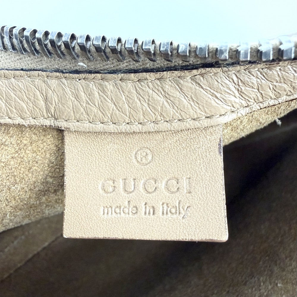 GUCCI グッチ ハンドバッグ ホーボーバッグ ワンハンド 109208 GGスプリームキャンバス レザー ブラウン 茶 シルバー金具 レディース【中古品】