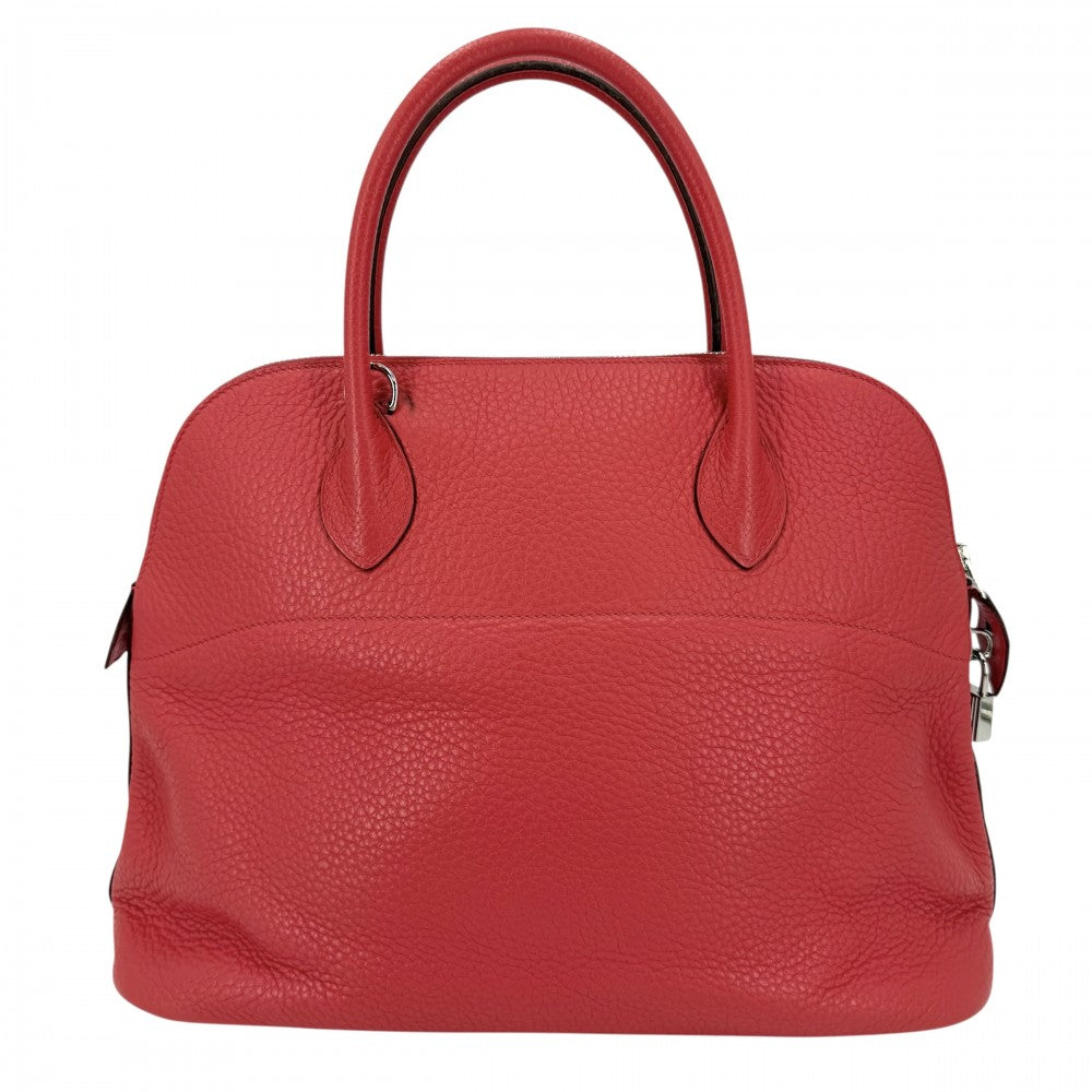 HERMES エルメス 2WAY ボリード35 ハンドバッグ ショルダーバッグ □N レザー レッド系 シルバー金具 レディース 2010年【中古品】