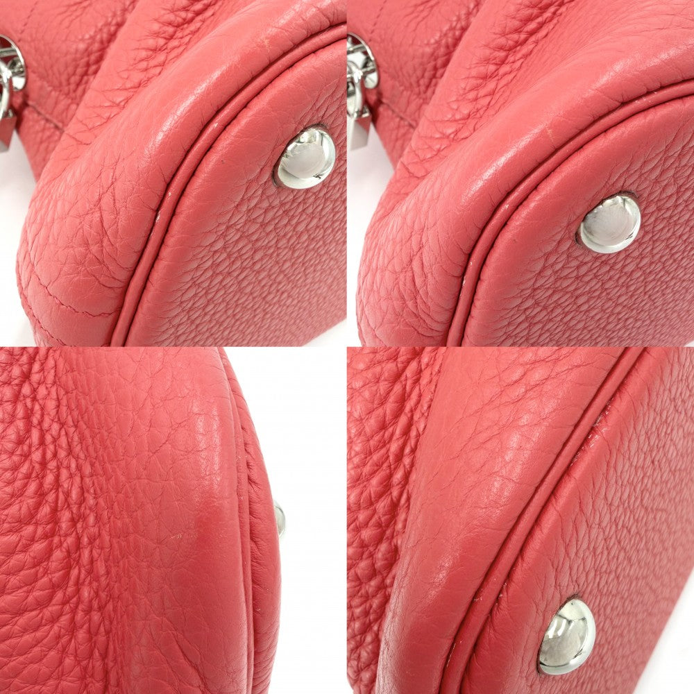 HERMES エルメス 2WAY ボリード35 ハンドバッグ ショルダーバッグ □N レザー レッド系 シルバー金具 レディース 2010年【中古品】