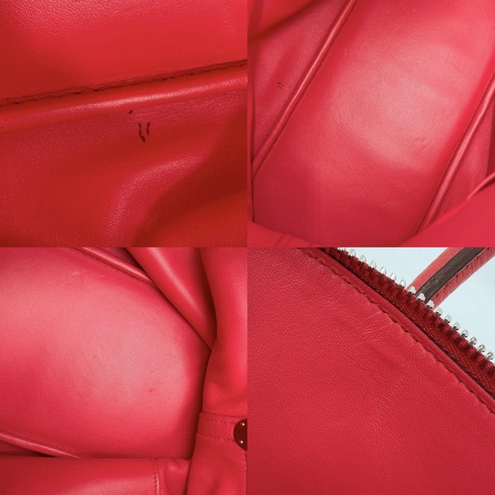 HERMES エルメス 2WAY ボリード35 ハンドバッグ ショルダーバッグ □N レザー レッド系 シルバー金具 レディース 2010年【中古品】