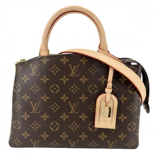 LOUIS VUITTON ルイヴィトン 2WAY モノグラム プティパレPM ハンドバッグ ショルダーバッグ 鞄 かばん M45900 ブラウン 茶 ゴールド金具 レディース【中古品】