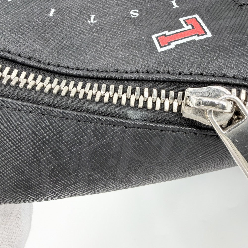 DIOR HOMME ディオール・オム リュック ディオール オム LATENIGHT バックパック DIOR HOMME トラベル かばん 鞄 レザー ブラック 黒 レッド 赤 シルバー金具 メンズ【中古品】