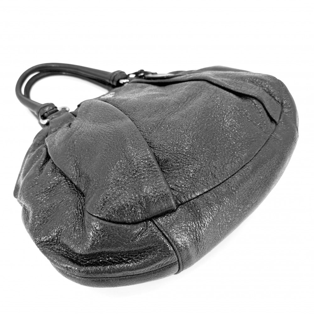 PRADA プラダ ハンドバッグ トートバッグ レザー ブラック 黒 シルバー金具 レディース【中古品】
