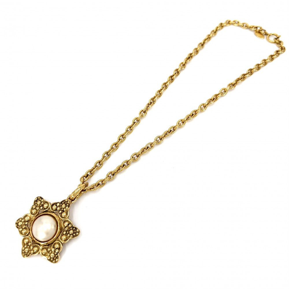 CHANEL シャネル ネックレス アクセサリー GP フェイクパール ゴールド レディース 約56.5g【中古品】
