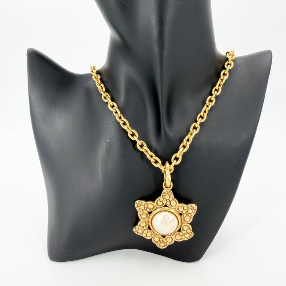CHANEL シャネル ネックレス アクセサリー GP フェイクパール ゴールド レディース 約56.5g【中古品】
