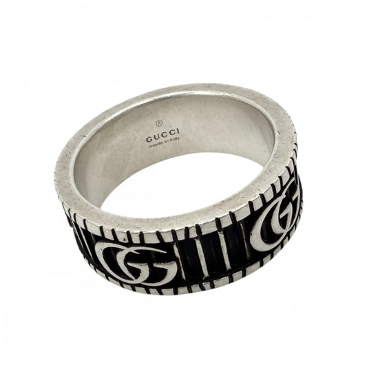 【開店SALE】 GUCCI グッチ 指輪 ダブルG アクセサリー ジュエリー 小物 19サイズ シルバー925 約17.5号 551899 レディース 約10.6g【中古品】