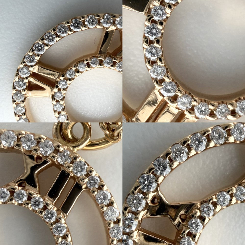 TIFFANY&Co. ティファニー ネックレス アトラス オープン ダイヤ ネックレス ペンダント ジュエリー 18金PG Au750 アクセサリー K18ピンクゴールド ダイヤモンド レディース 約3.5g【中古品】