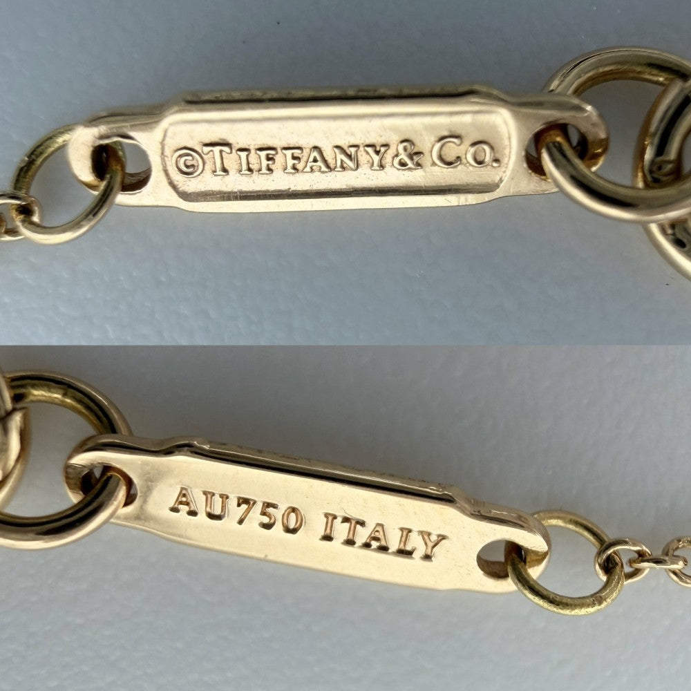 TIFFANY&Co. ティファニー ネックレス アトラス オープン ダイヤ ネックレス ペンダント ジュエリー 18金PG Au750 アクセサリー K18ピンクゴールド ダイヤモンド レディース 約3.5g【中古品】
