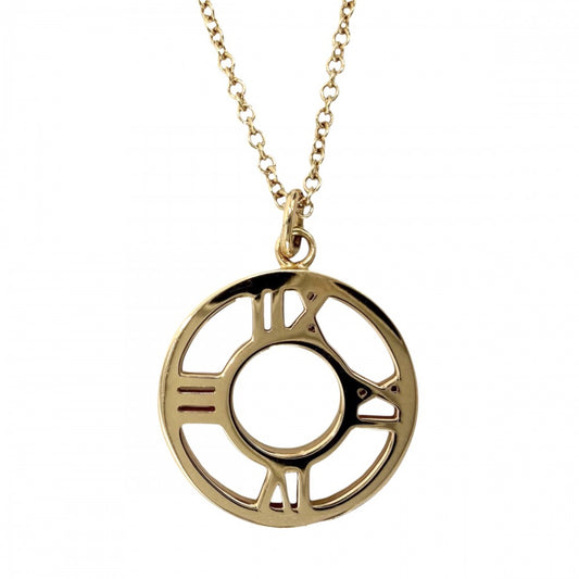 TIFFANY&Co. ティファニー ネックレス アトラス オープン ダイヤ ネックレス ペンダント ジュエリー 18金PG Au750 アクセサリー K18ピンクゴールド ダイヤモンド レディース 約3.5g【中古品】