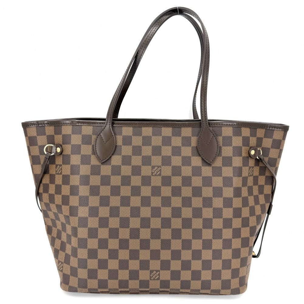 【開店SALE】 LOUIS VUITTON ルイヴィトン トートバッグ ネヴァーフルMM ハンドバッグ N40599 ダミエキャンバス ブラウン 茶 ゴールド金具 レディース【中古品】