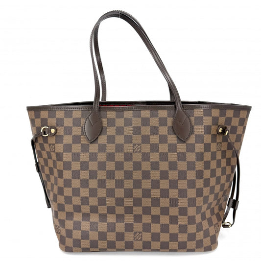 【開店SALE】 LOUIS VUITTON ルイヴィトン トートバッグ ネヴァーフルMM ハンドバッグ N40599 ダミエキャンバス ブラウン 茶 ゴールド金具 レディース【中古品】