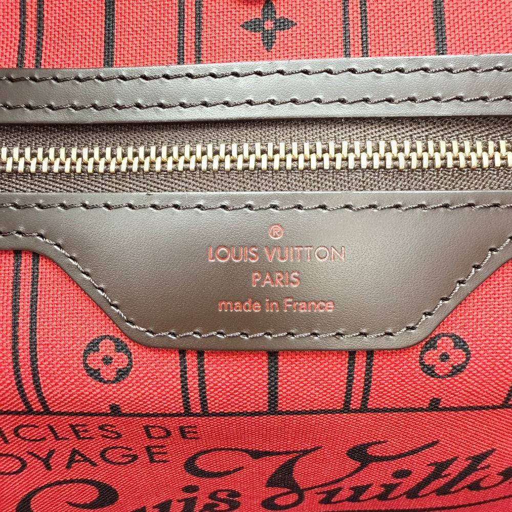 【開店SALE】 LOUIS VUITTON ルイヴィトン トートバッグ ネヴァーフルMM ハンドバッグ N40599 ダミエキャンバス ブラウン 茶 ゴールド金具 レディース【中古品】