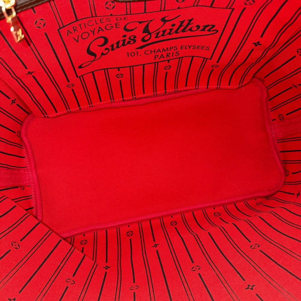 【開店SALE】 LOUIS VUITTON ルイヴィトン トートバッグ ネヴァーフルMM ハンドバッグ N40599 ダミエキャンバス ブラウン 茶 ゴールド金具 レディース【中古品】